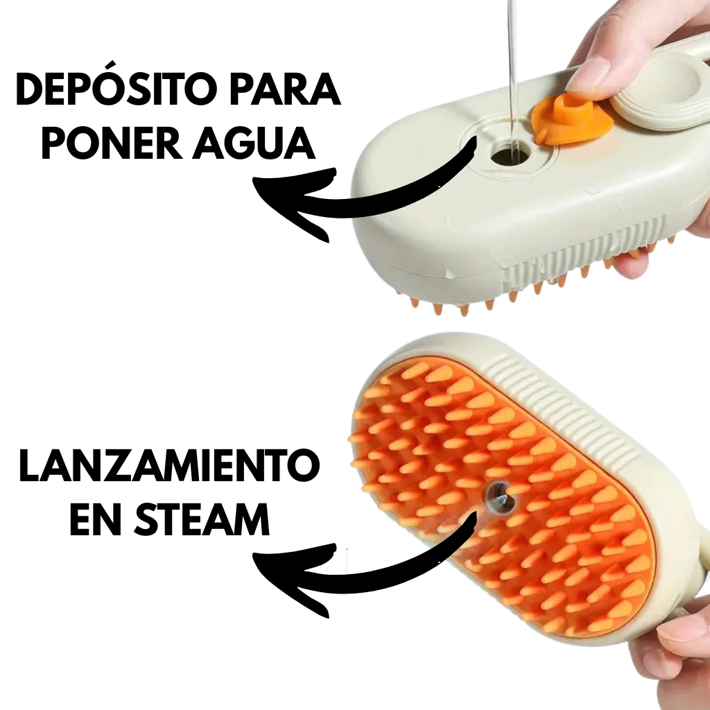 Cepillo Profesional para Mascotas con Sistema de Limpieza Automática 3 em 1