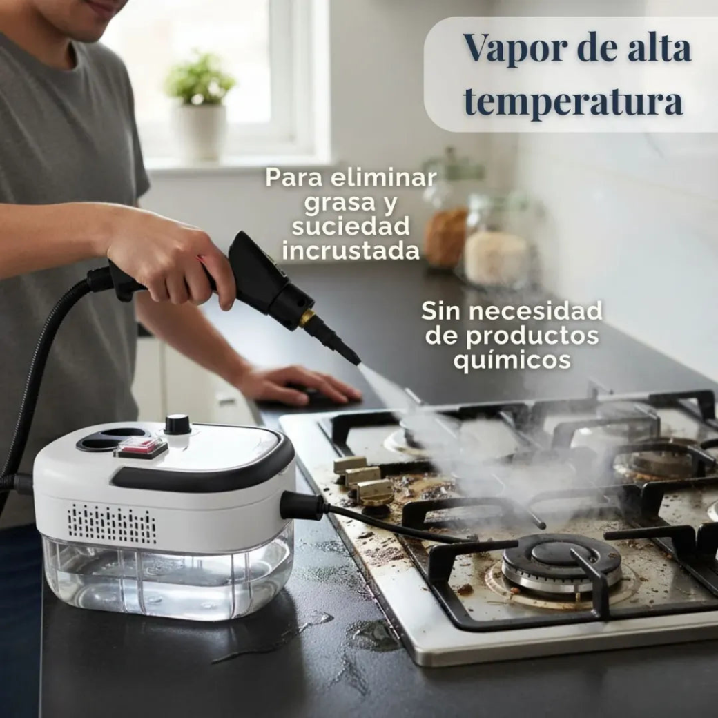 Limpiador a vapor presurizado de alta temperatura portátil