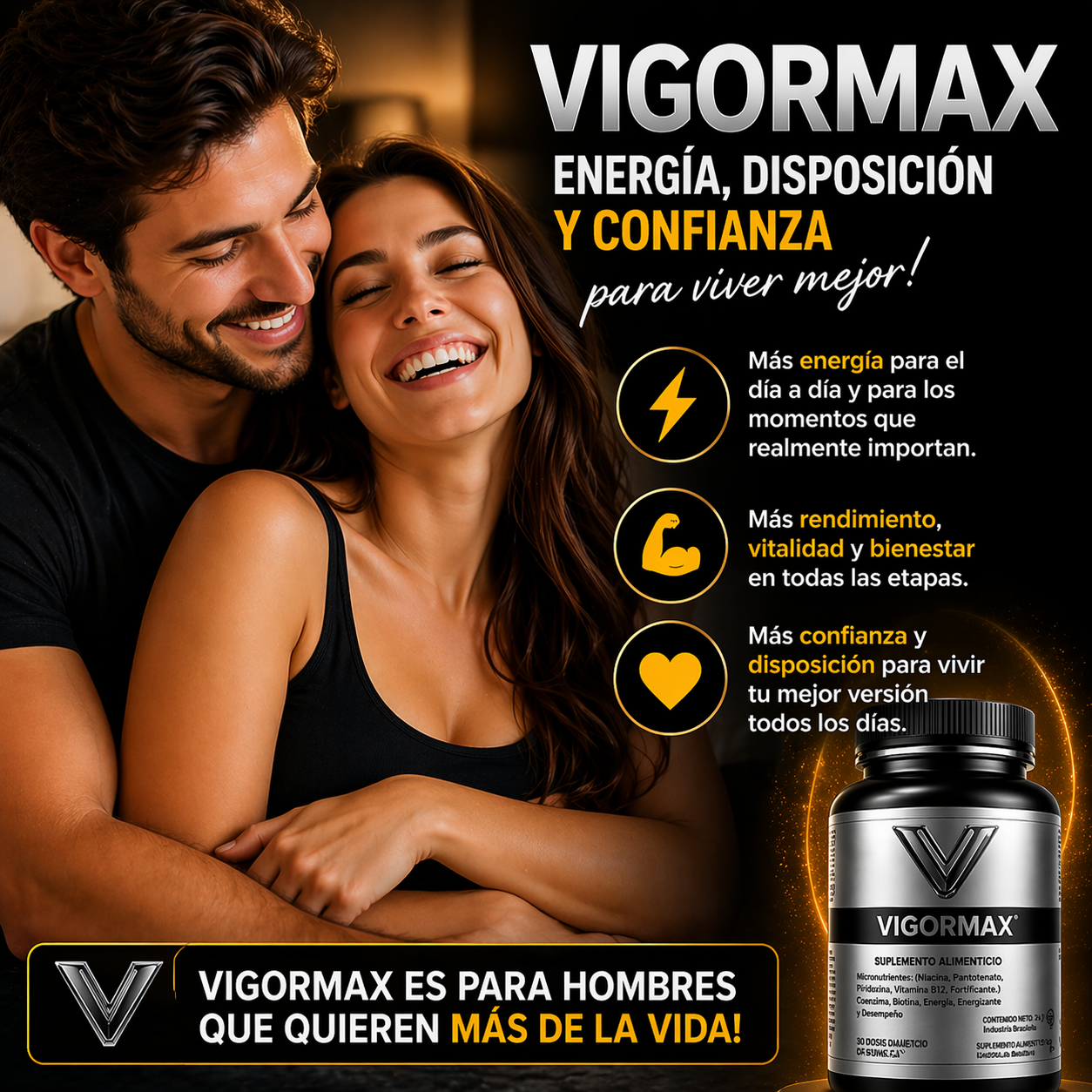 Vigor Max Vitalidad y el Bienestas Masculino COMPRA 2 Y LLEVE 3 + Envío Gratis